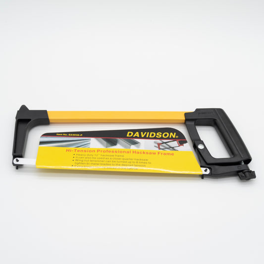 Davidson Hi-Tension Professional Hacksaw Frame – 12-Inch Heavy-Duty Saw for Metal and PVC