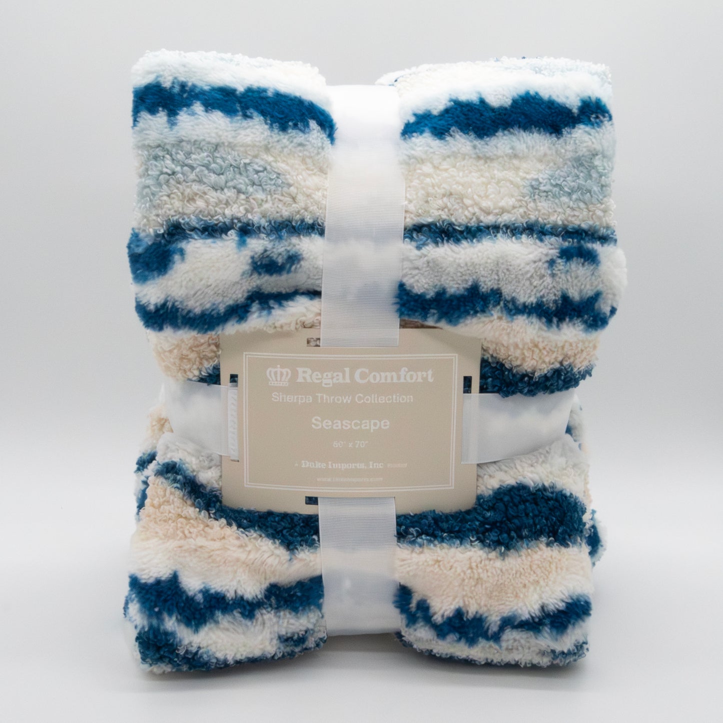 Regal Comfort “Seascape” Sherpa Throw Blanket