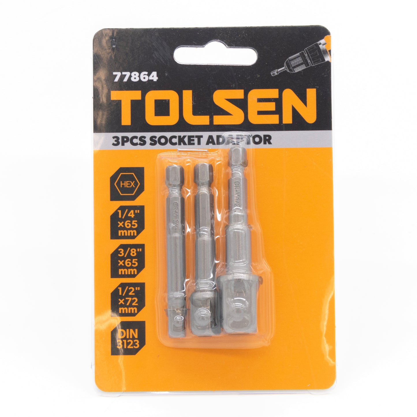 Tolsen 3-Piece Socket Adapter Set