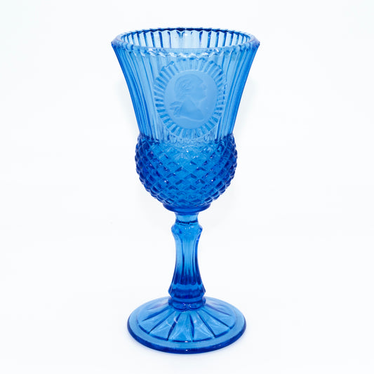 Fostoria for Avon Blue Glass Goblet