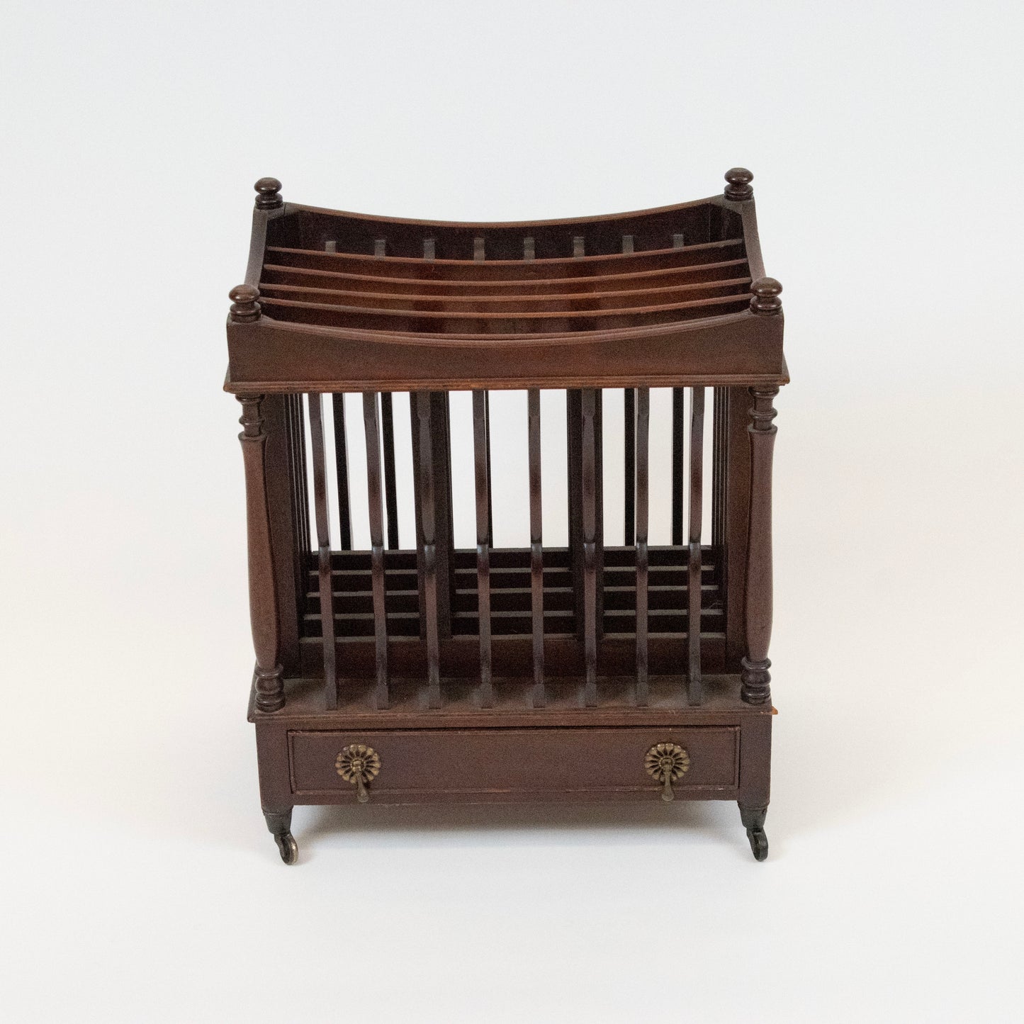 Antique Wooden Sheet Music Rack with Drawer