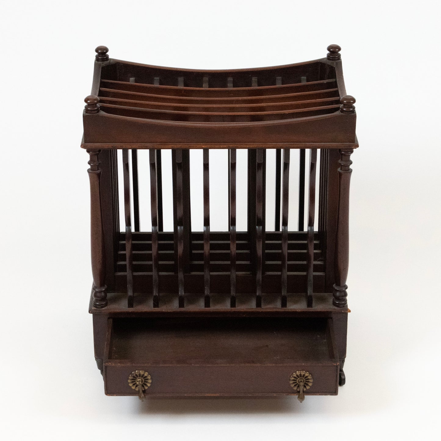 Antique Wooden Sheet Music Rack with Drawer