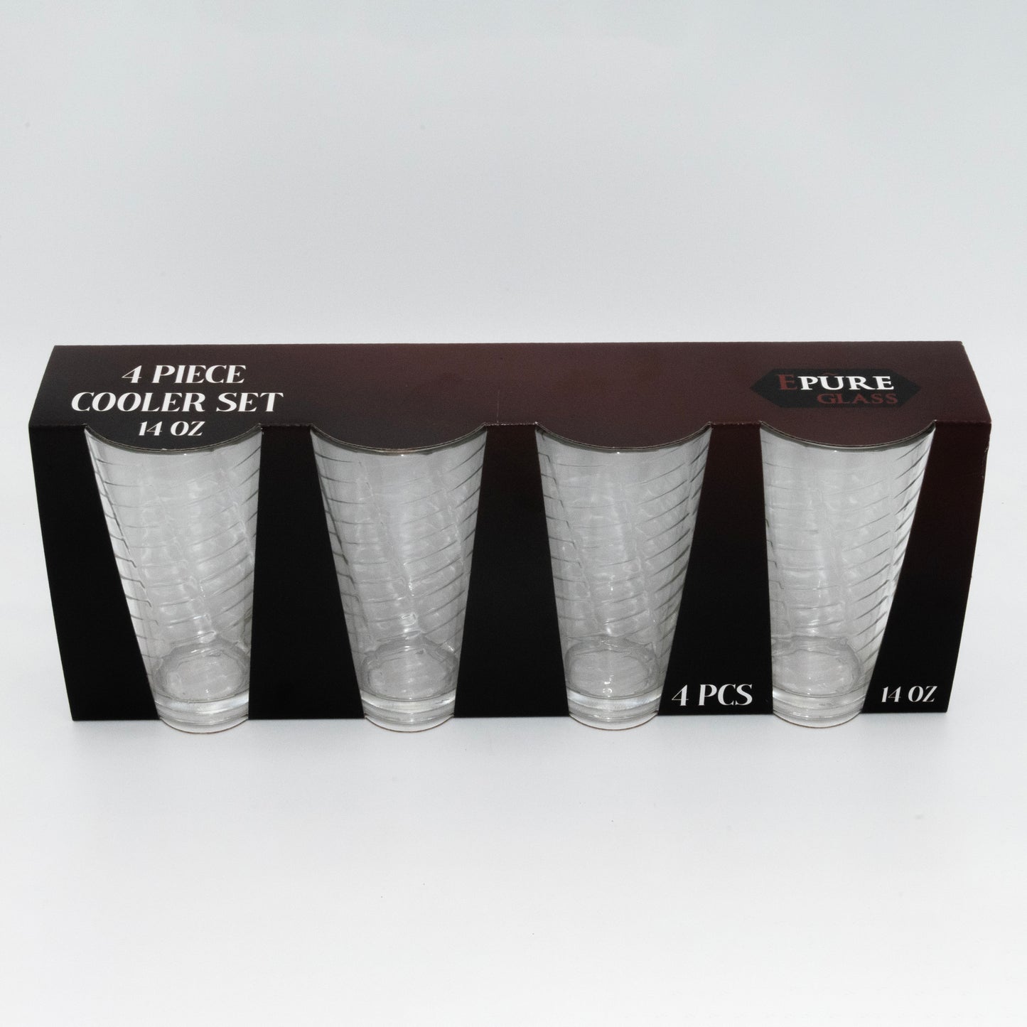 Epure Glass 4-Piece Cooler Set – 14 oz