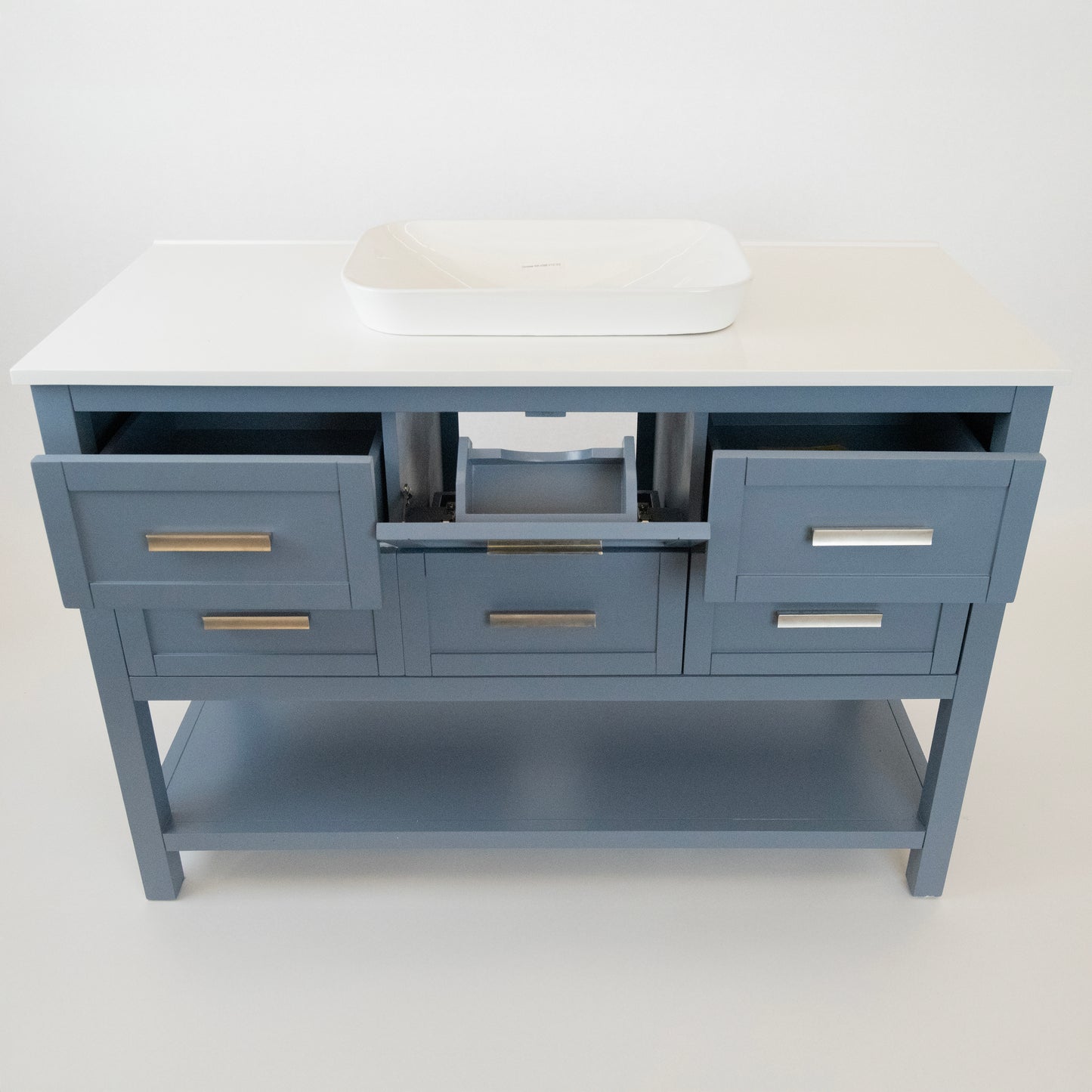 48" Steel Blue Bathroom Vanity with Sink
