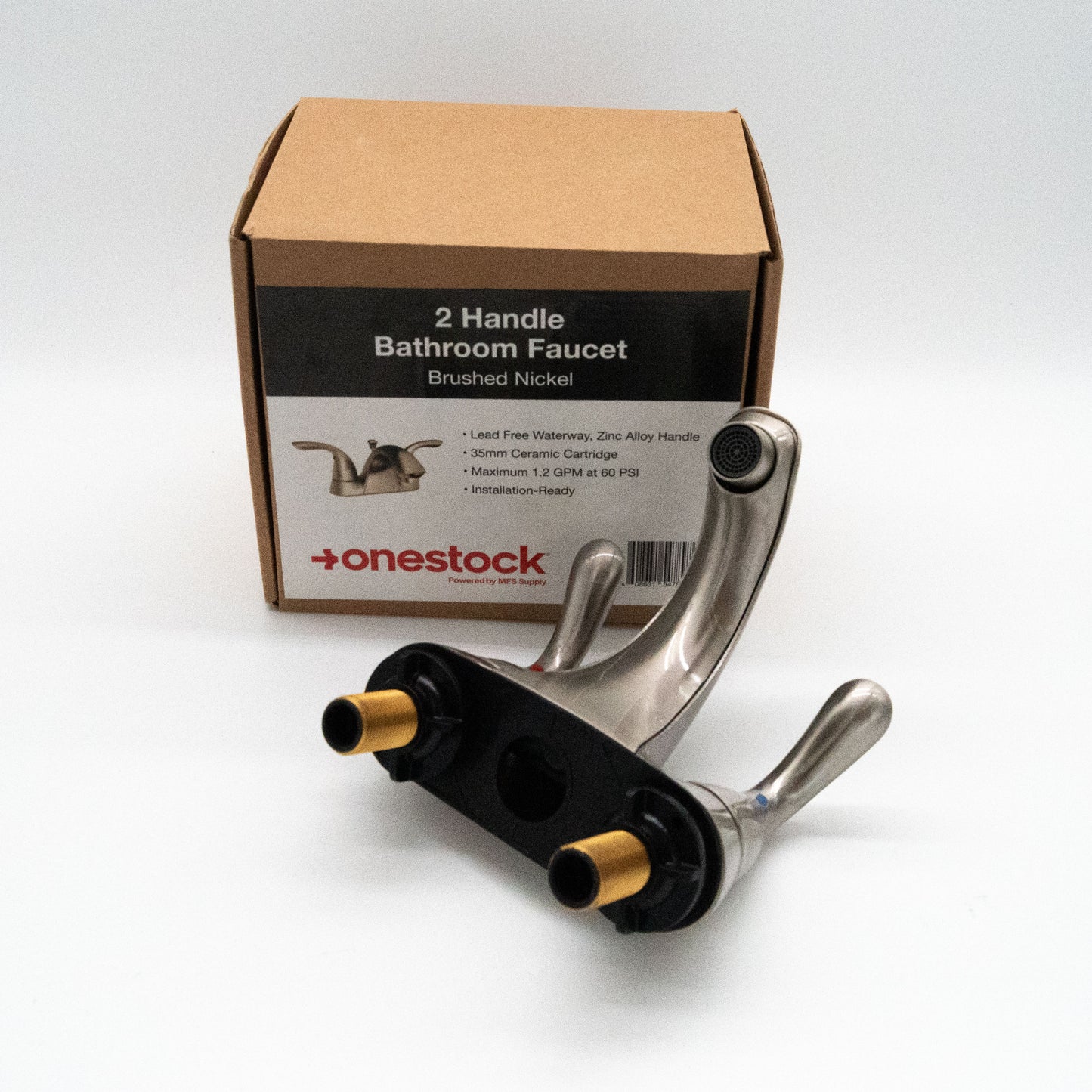 Onestock 2-Handle Bathroom Faucet – Brushed Nickel Finish
