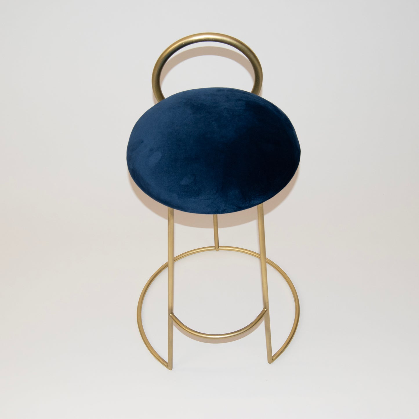 Meridian Navy Velvet Stool