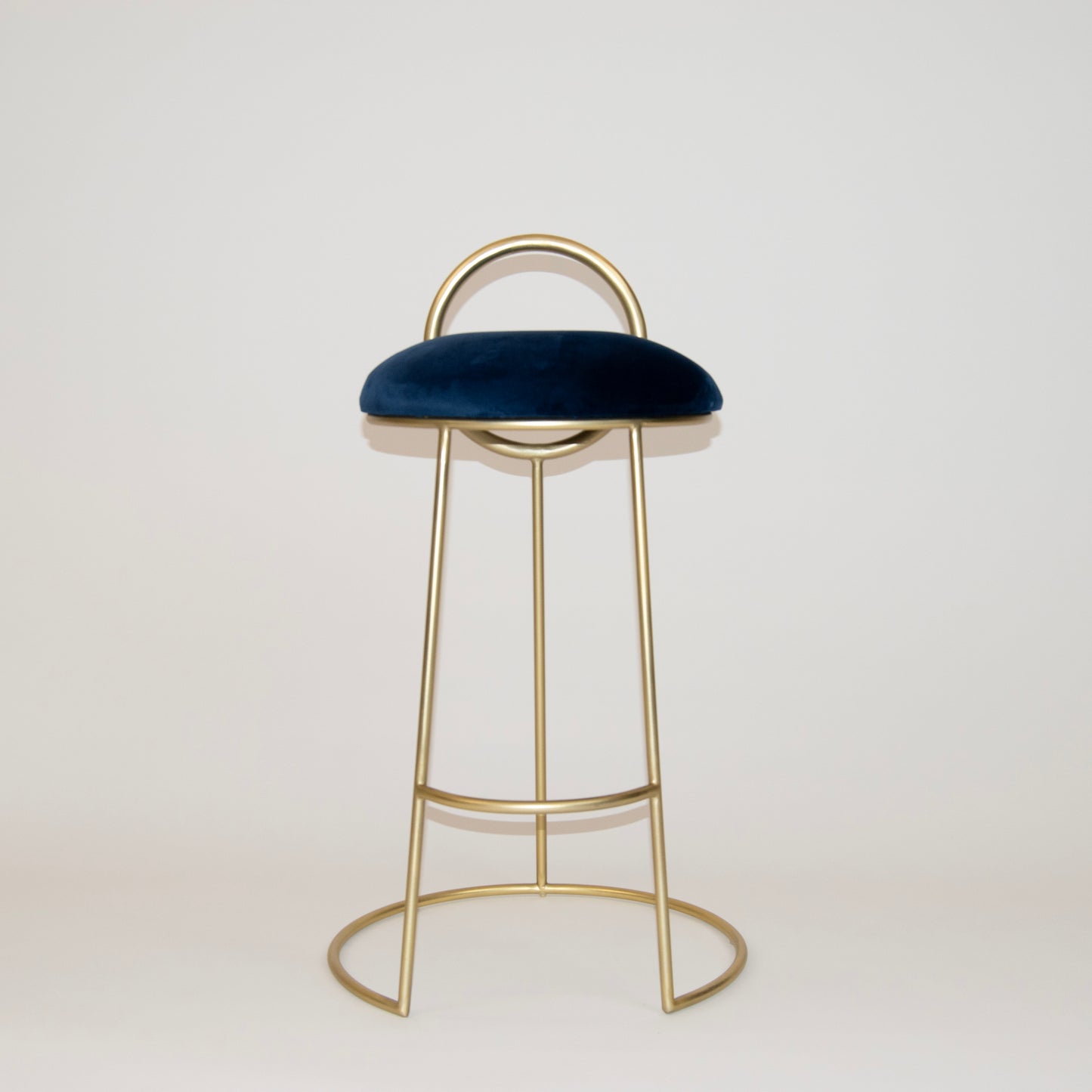 Meridian Navy Velvet Stool