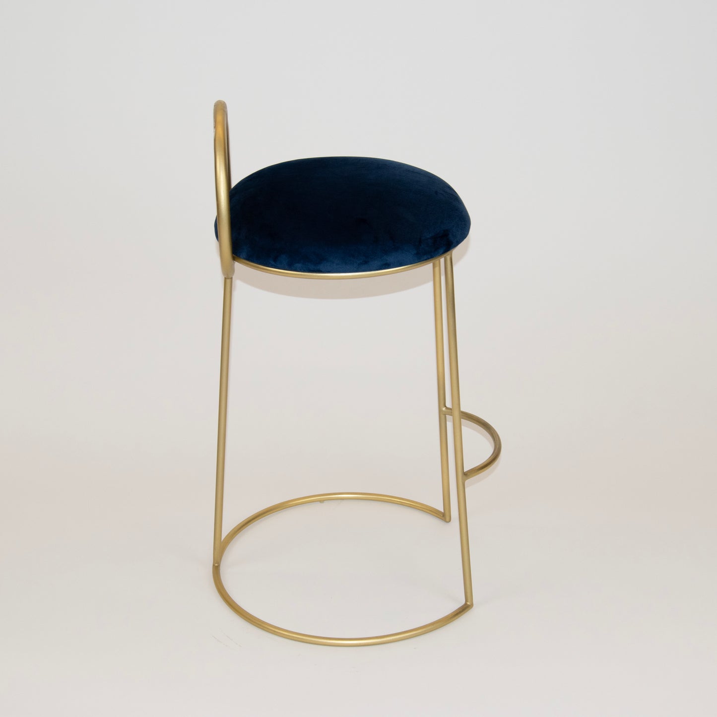 Meridian Navy Velvet Stool
