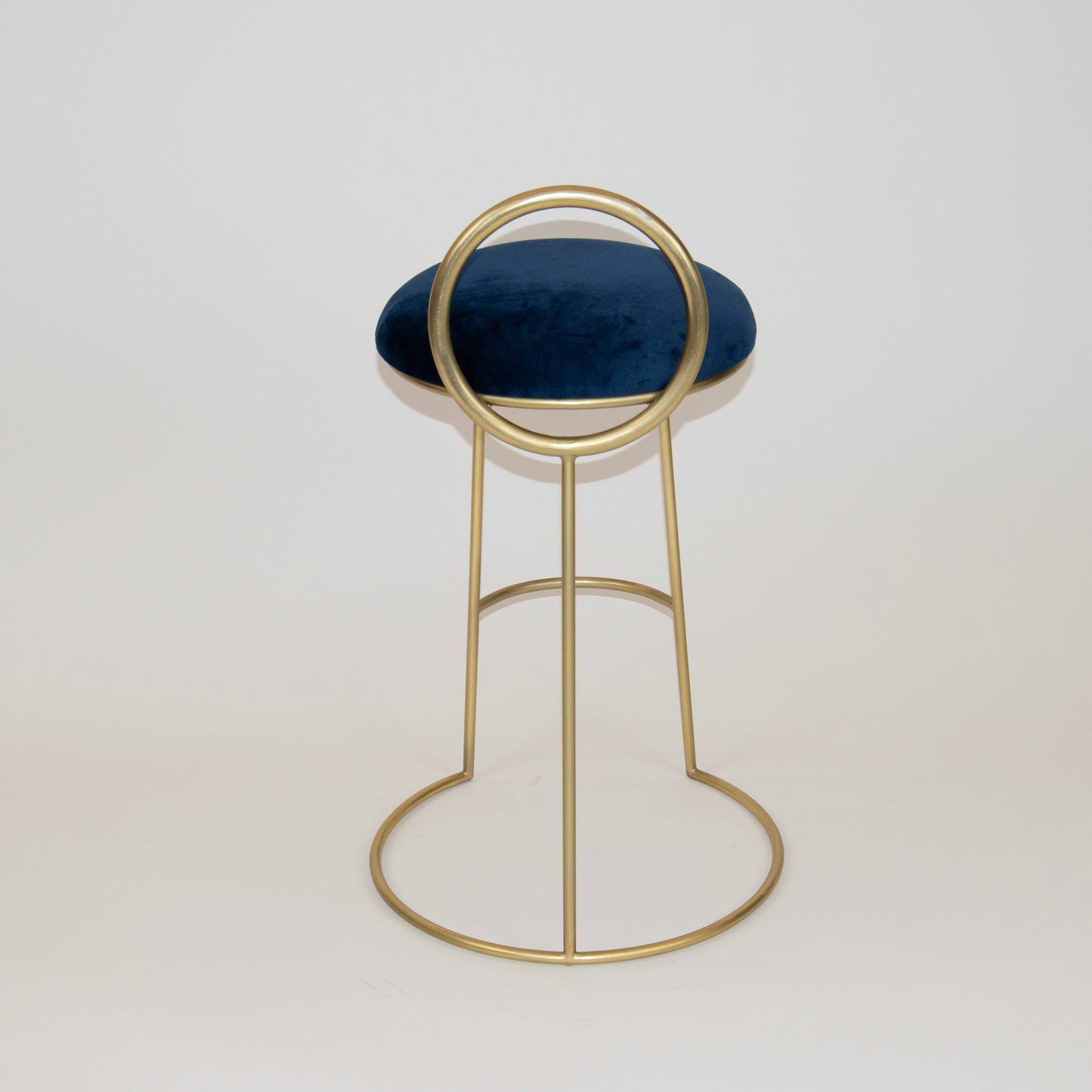 Meridian Navy Velvet Stool