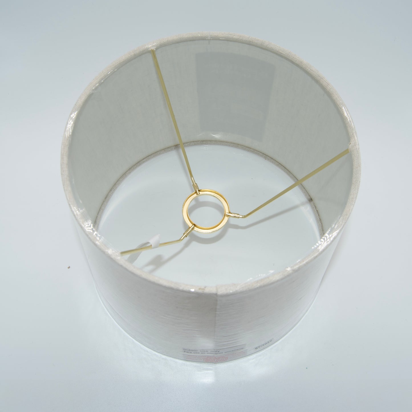 Small textured beige lamp shade