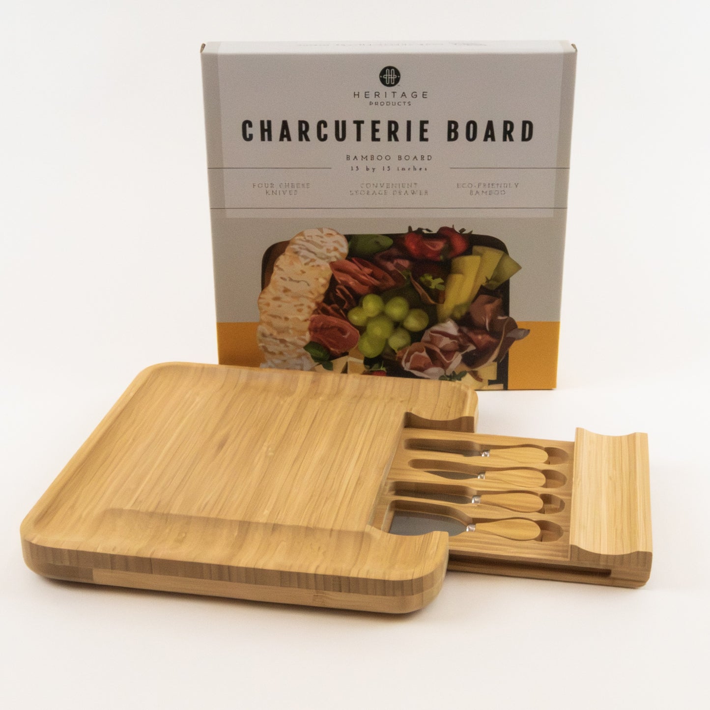 Heritage Bamboo Charcuterie Board Set
