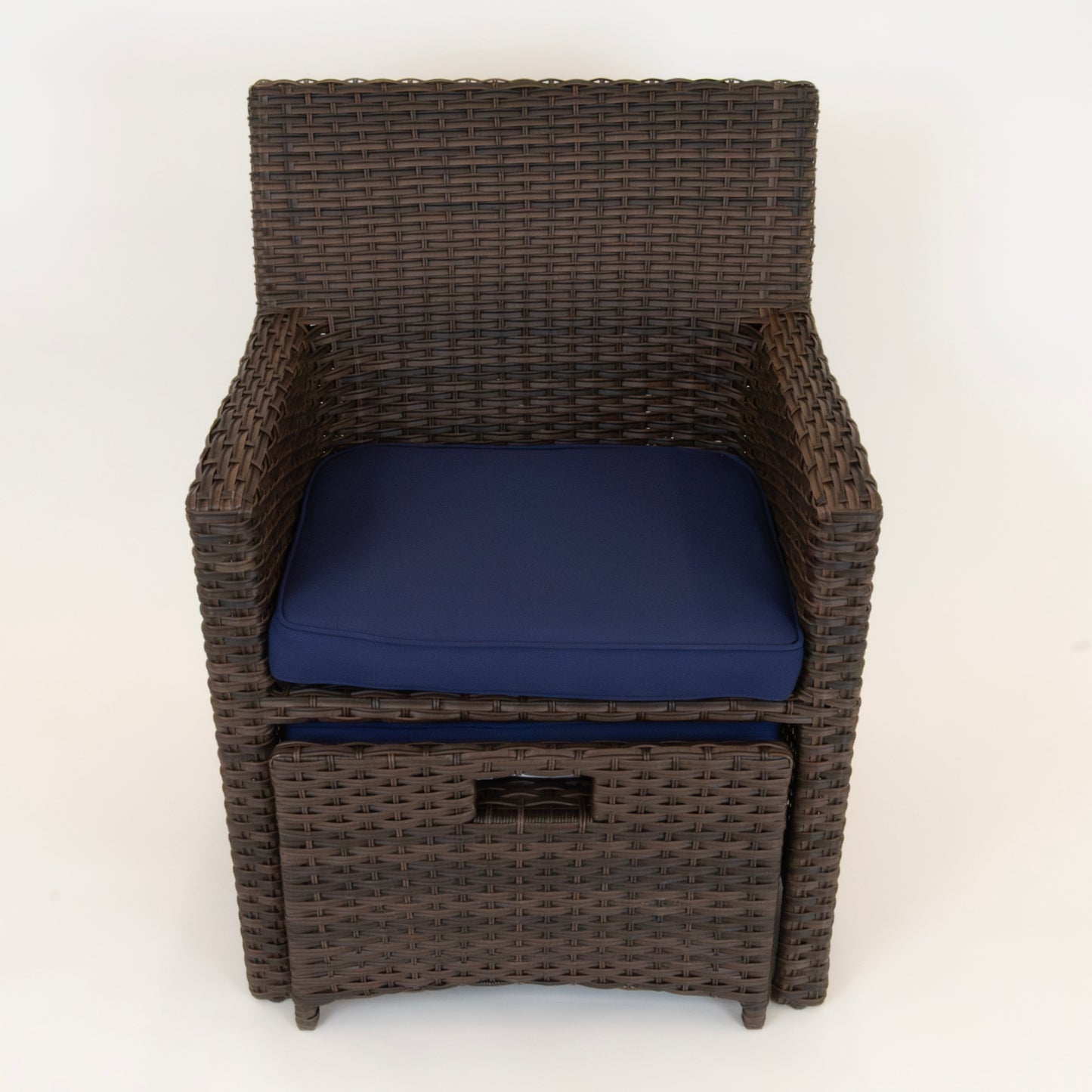 Outdoor Wicker Patio Set with Hidden Ottomans & Storage Table (5-Piece)