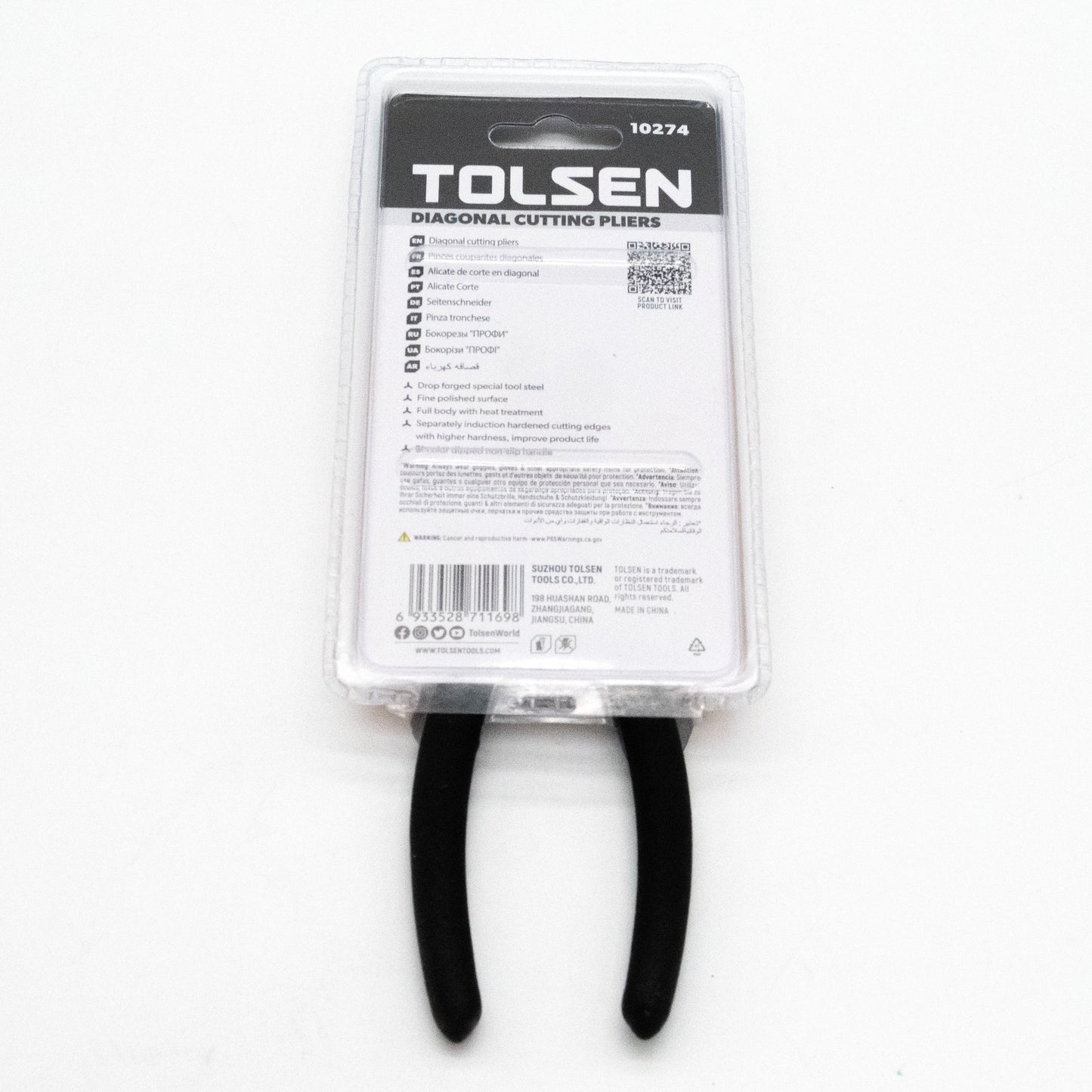 Tolsen 6" Diagonal Cutting Pliers – 160mm | Heavy-Duty Wire Cutters for Precision Jobs