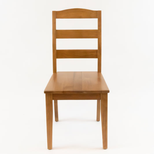 Classic Natural Wood Ladder Back Dining Chair (Set of 2)