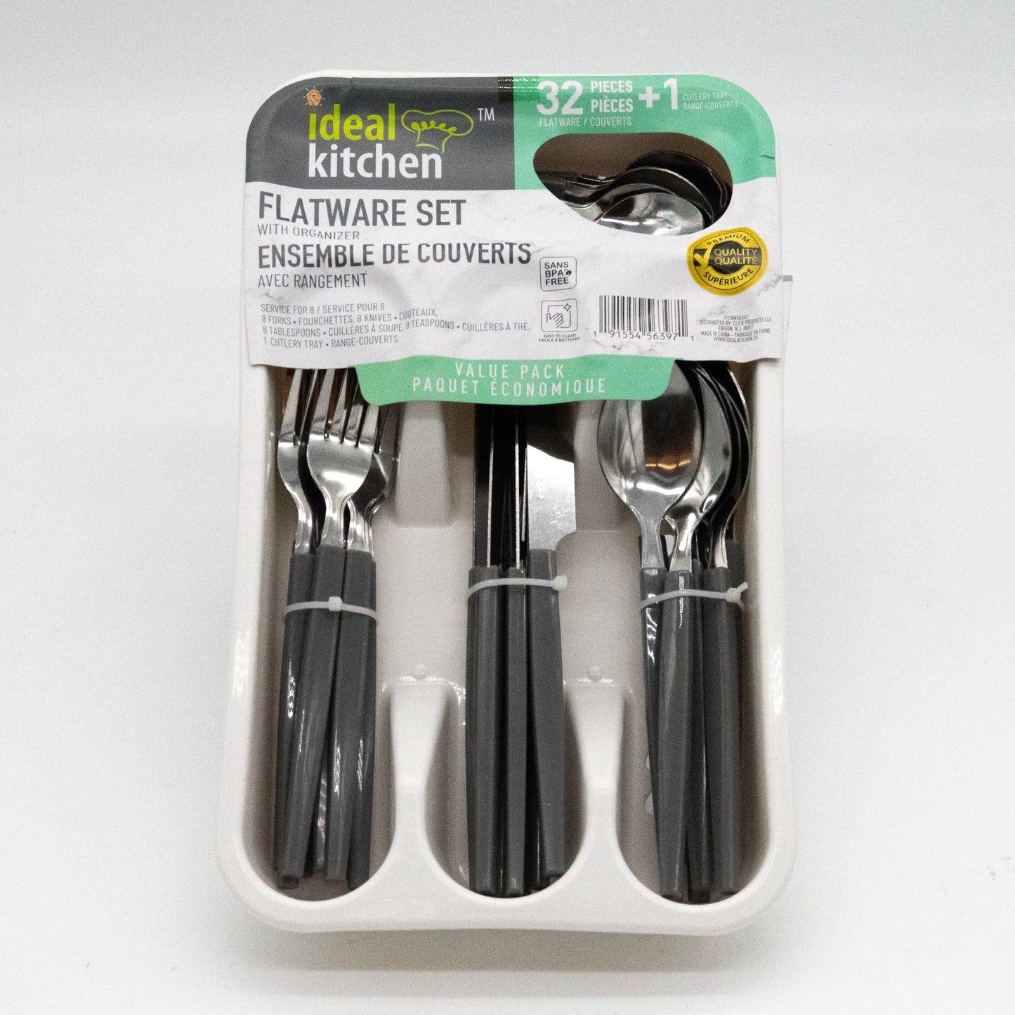 Ideal Kitchen™ 32-Piece Flatware Set with Organizer