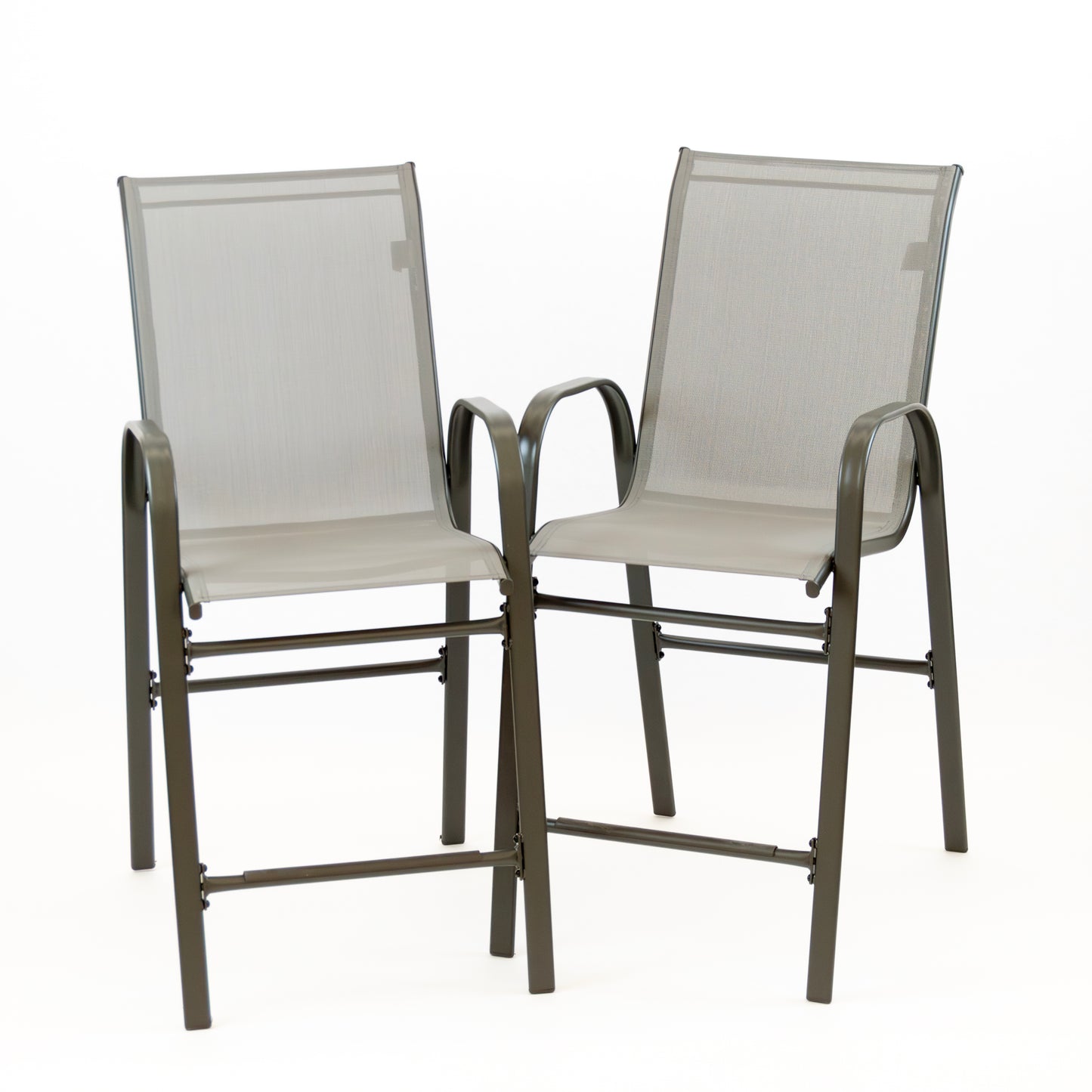 Stackable Patio Bar Chairs – Set of 2