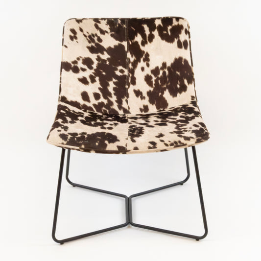 Cowhide Upholstered Accent Chair