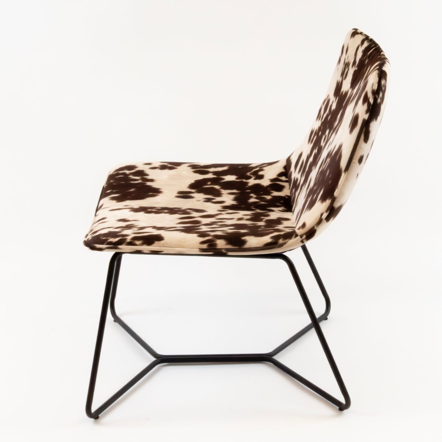 Cowhide Upholstered Accent Chair