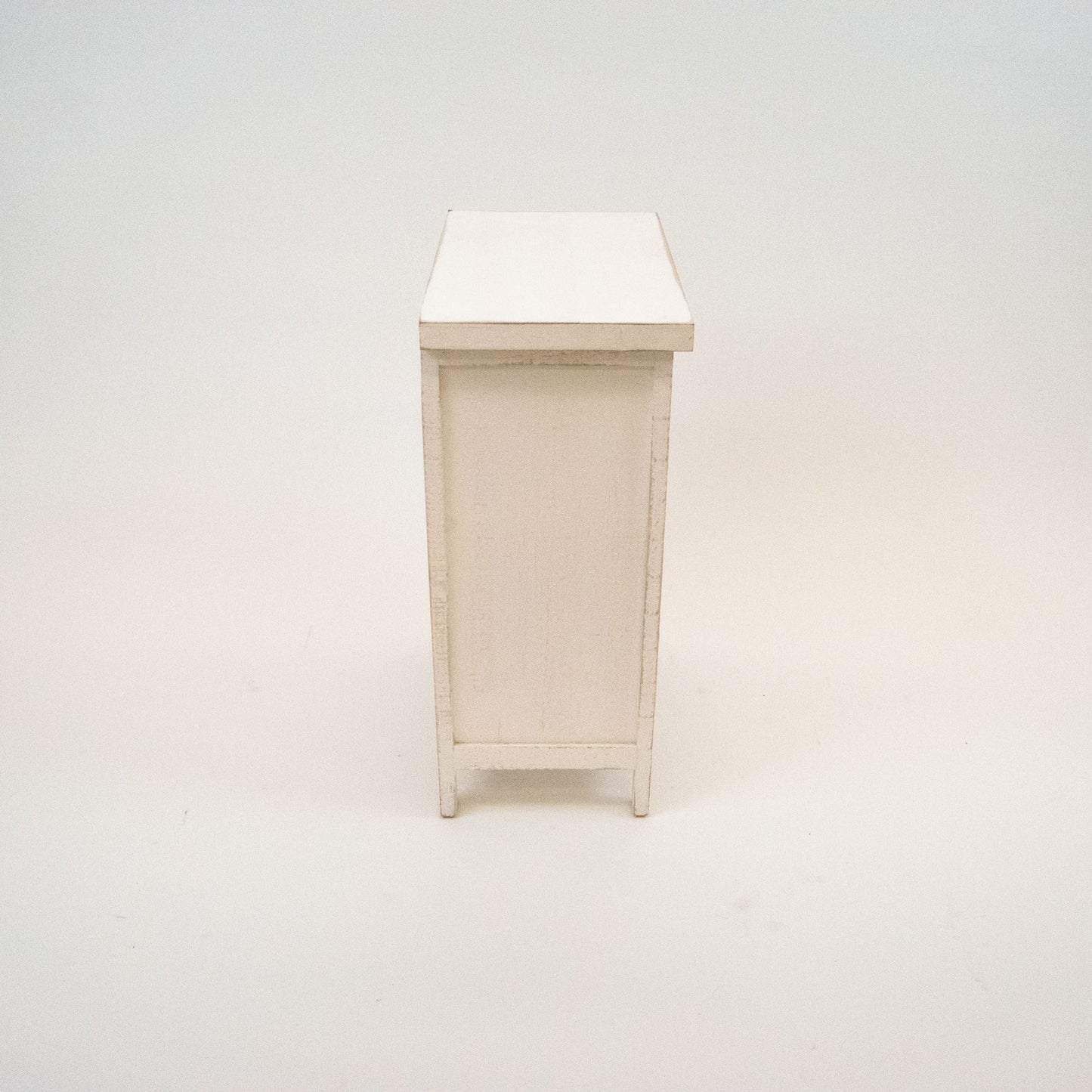 White 3-Drawer Nightstand – Distressed Shabby Chic Accent Table